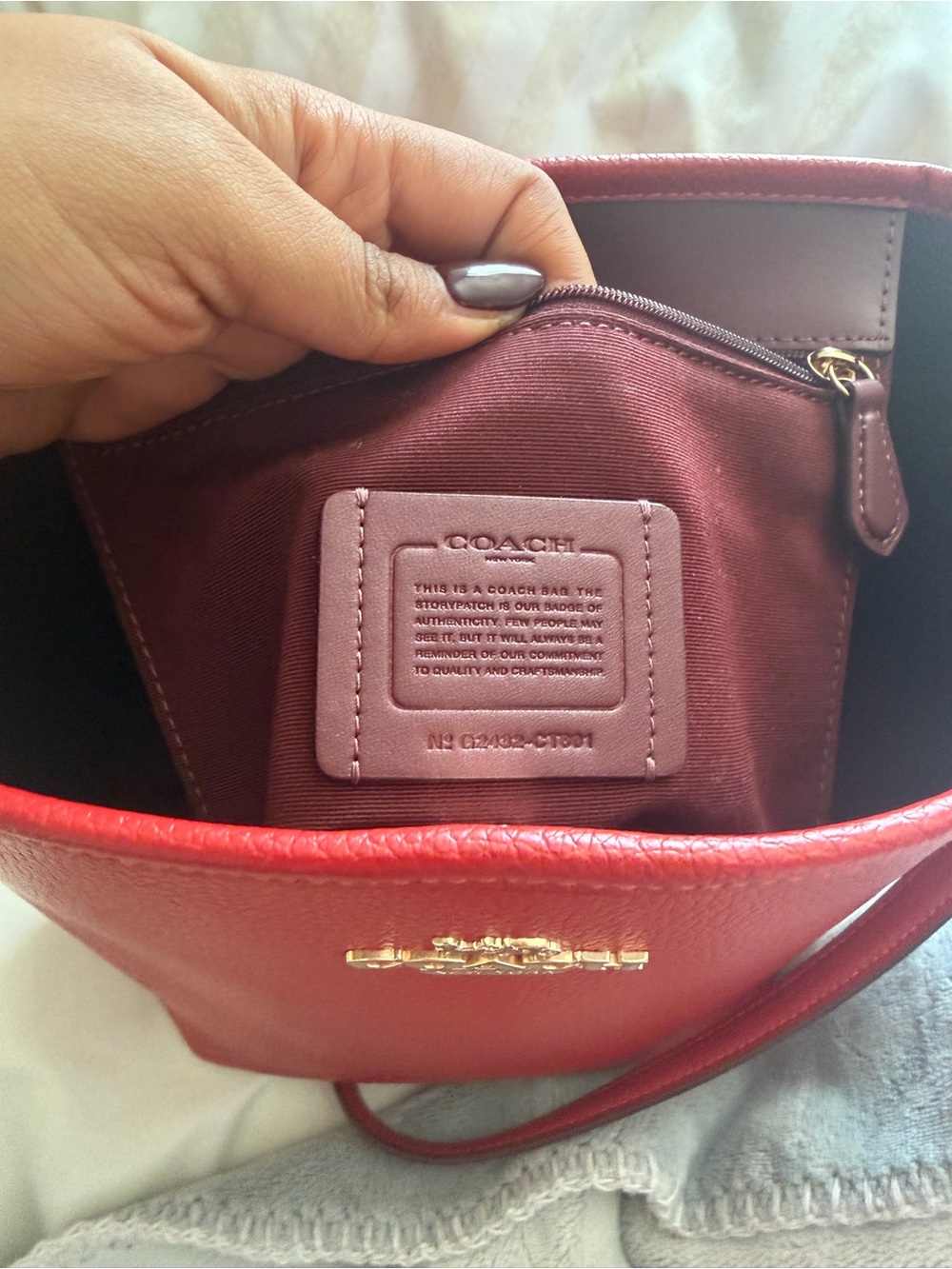 COACH Red Leather Crossbody Bag
